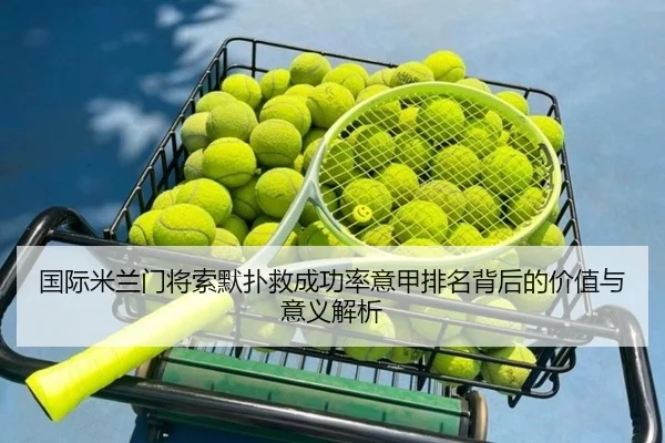 国际米兰门将索默扑救成功率意甲排名背后的价值与意义解析